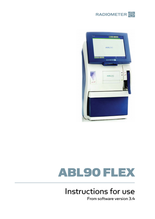 ABL90 FLEX Instructions for use  From software version 3.4  