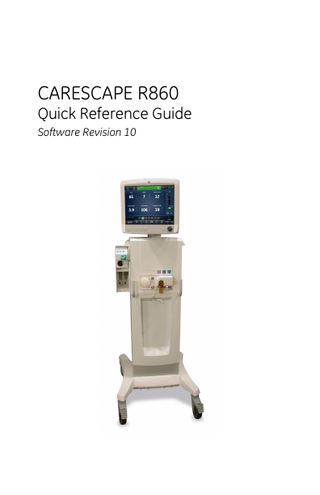 CARESCAPE R860 Quick Reference Guide sw rev 10 Oct 2015