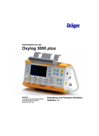 Oxylog 3000 plus Instructions for Use Sw 1.n 12th Edition Jan 2020