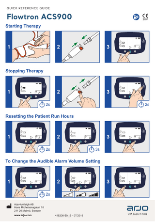 Flowtron ACS900 Quick Reference Guide Rev B July 2019