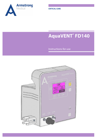 CRITICAL CARE  AquaVENT® FD140 Instructions for use  