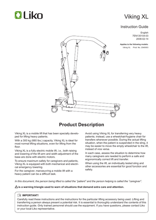Viking XL Instruction Guide Feb 2008