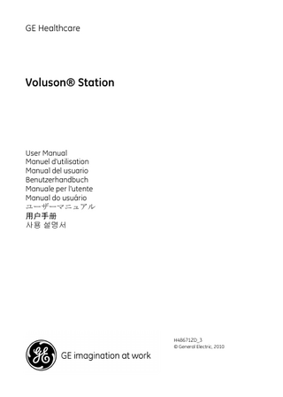 Voluson Station User Manual Rev 3 Oct 2010