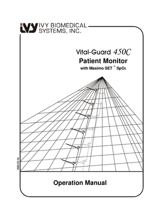 Vital-Guard 450C with Masimo SpO2 Operation Manual Rev 03 Aug 2005