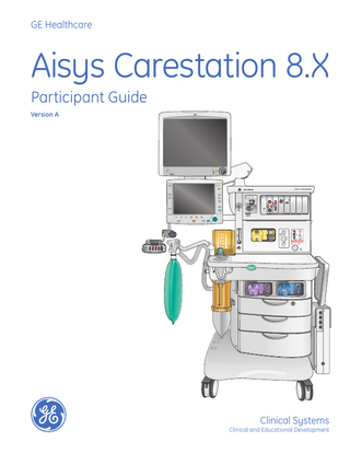 Aisys Carestation 8X Participant Guide Ver A