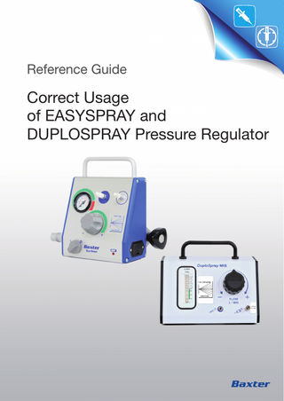 Reference Guide  Correct Usage of EASYSPRAY and DUPLOSPRAY Pressure Regulator  b  