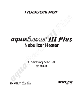 Nebulizer Heater Operating Manual 050-14  