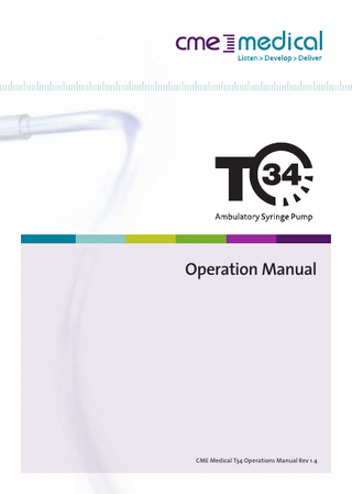 Operation Manual  CME Medical T34 Operations Manual Rev 1.4  