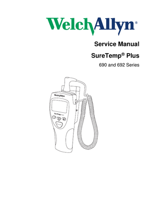 SureTemp Plus 690 and 692 Series Service Manual Ver A May 2018