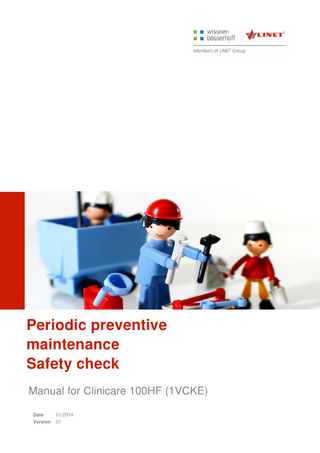 ,  Periodic preventive maintenance Safety check Manual for Clinicare 100HF (1VCKE) Date Version  01/2014 01  