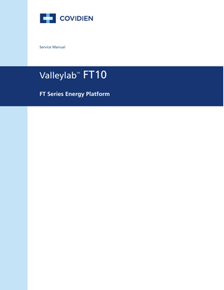 Valleylab FT10 Service Manual sw ver 2.0x June 2019