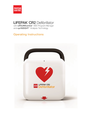 PHYSIO CONTROL LIFEPAK CR2 Defibrillators Operating Instructions Jan 2019