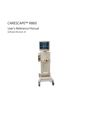 CARESCAPE R860 Users Reference Manual Sw Rev 10