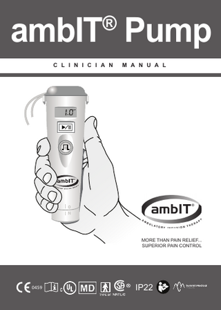 ambIT Pump Clinician Manual April 2020