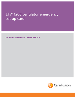 LTV 1200 Emergency Set-Up Card Aug 2013