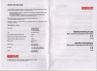 BW 485 Instruction Manual