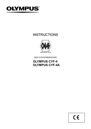 INSTRUCTIONS  OES CYSTOFIBERSCOPE  OLYMPUS CYF-4 OLYMPUS CYF-4A  
