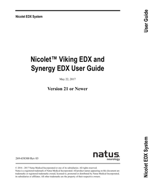 Nicolet Viking and Synergy EDX User Guide Ver 21 Rev 03 May 2017