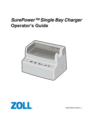 SurePower Single Bay Charger Operators Guide Rev C Jan 2019