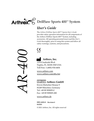 DrillSaw Sports AR-400 Systems User Guide