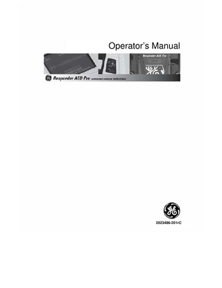 Responder AED Pro Rev C Operators Manual