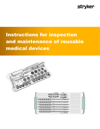SLI0001 Instructions for Inspection and Maintenance of Reusable Medical Devices