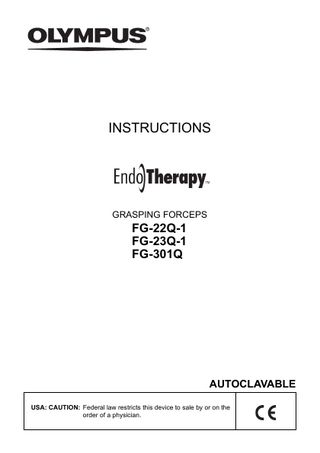 EndoTherapy Instructions Grasping Forceps