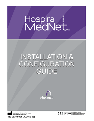 Hospira MedNet Installation and Configuration Guide Rev A June 2015