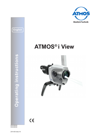 ATMOS i View Operating Instructions Index 16 Aug 2014