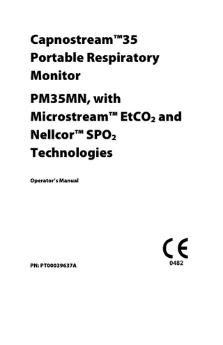 Capnostream 35 PM35MN PN PT00039637A Operators Manual 2016