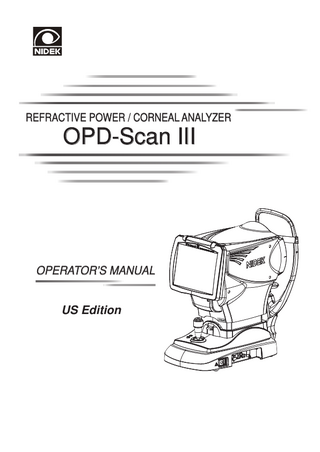 OPD-Scan III Operators Manual Feb 2011