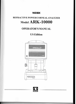 ARK-10000 Operators Manual