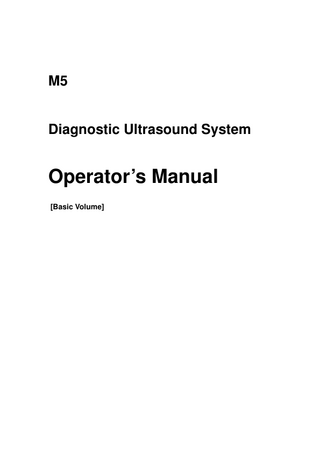 M5 Operators Manual Basic Volume V 1.0 Dec 2007