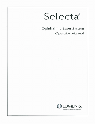 Selecta Duet Operator Manual