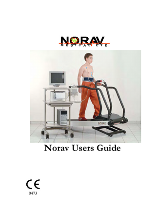 Norav Users Guide For Models S- M and B software versions 4.59x