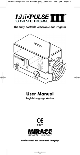 Propulse Universal III User Manual Nov 2003