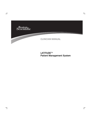 LATITUDE NXT Patient Management system Clinician Manual Nov 2011