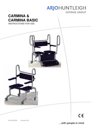 ARJOHUNTLEIGH CARMINA & CARMINA BASIC Instructions for Use Jan 2012