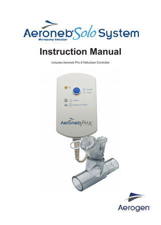 Aeroneb Solo Instruction Manual Rev K 2012