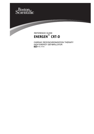 ENERGEN CRT-D Reference Guide