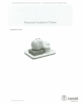Neonatal Intubation Trainer Directions for Use