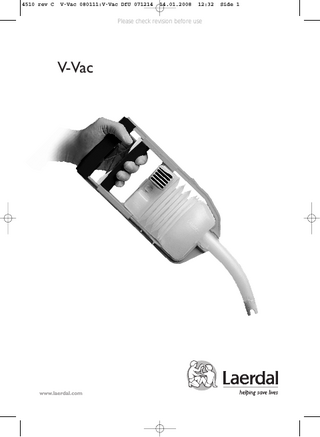 V-Vac Manual Suction Unit Directions for Use Rev C