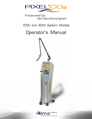 Pixel CO2 Fractional Laser System Operators Manual 2011