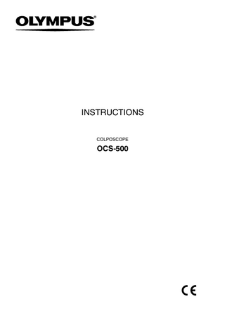 INSTRUCTIONS COLPOSCOPE  OCS-500  