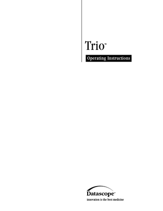Trio Operating Instructions Rev F March 2004