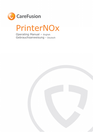PrinterNOx Operating Manual – English Gebrauchsanweisung - Deutsch  1  