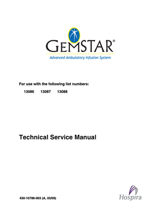 GemStar Technical Service Manual March 2009