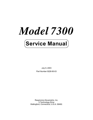 Model 7300 Service Manual Rev 03