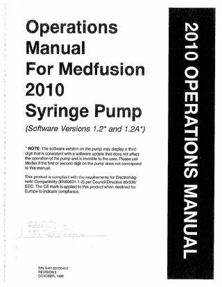 Model 2001 Operations Manual Sw Ver 1.2 and 1.2A