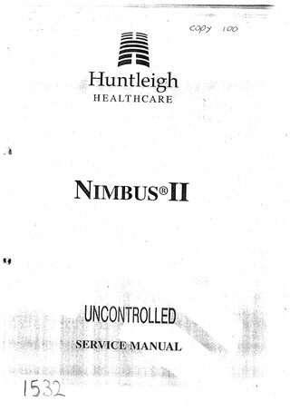 Huntleigh Nimbus II Service Manual Rev 1